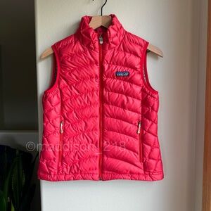 Patagonia Down Sweater Vest Small Maraschino Red Pink 800-fill-power down S